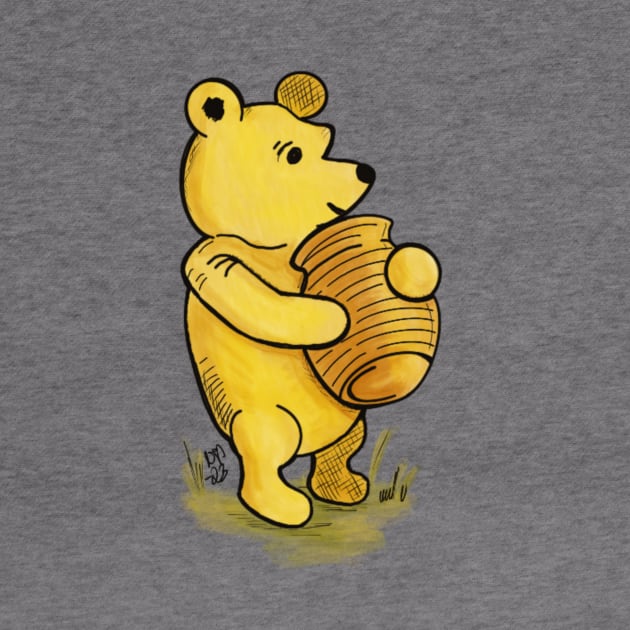 Winnie the Pooh and his jar of hunny by Alt World Studios